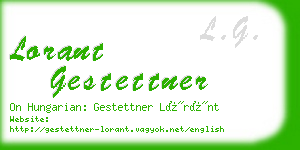 lorant gestettner business card